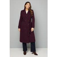 Wallis Women's Twill Trench Coat in Berry | Size: 18