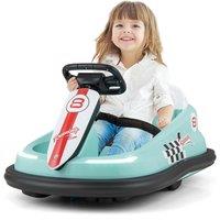Costway Ride On Bumper Car 6V Electric Ride On Bumping Racing Toy Car 360 Swivel in Green