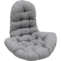 Living and Home 130x95x15cm T-Shaped Garden Cushion for Rattan Swing Chair & Hanging Basket in Grey | Size: 130 x 95 x 15 cm