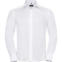 Russell Collection Men's Ultimate Tailored Long-Sleeved Shirt in White | Size: 15.5 in