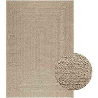 Berkfield Home Rug ZIZUR Beige 140x200 cm Jute Look Indoor & Outdoor | Size: Medium