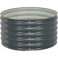 Berkfield Home Garden Raised Bed 80x80x44 cm Galvanised Steel Grey | Size: 80 x 80 x 44 cm