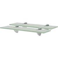 Berkfield Home Floating Shelves 2 pcs Glass 40x10 cm 8 mm in Clear