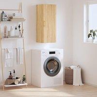 Berkfield Home Wall Mounted Cabinet Sonoma Oak 34.5x34x90 cm in Brown