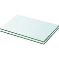 Berkfield Home Shelves 2 pcs Panel Glass Clear 20x25 cm