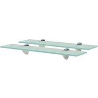 Berkfield Home Floating Shelves 2 pcs Glass 50x20 cm 8 mm in Clear