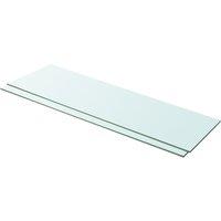 Berkfield Home Shelves 2 pcs Panel Glass Clear 100x30 cm