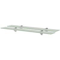 Berkfield Home Floating Shelves 2 pcs Glass 70x10 cm 8 mm in Clear