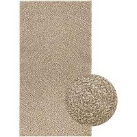 Berkfield Home Rug ZIZUR Beige 80x150 cm Jute Look Indoor & Outdoor | Size: Medium