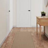 Berkfield Home Carpet Runner Sisal Look Sand 50x200 cm in Brown | Size: 100 cm diameter