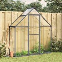 Berkfield Home Greenhouse with Base Frame Anthracite 169x58x195 cm Aluminium | Size: 169 x 58 x 195 cm