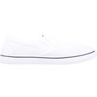 ABSOLUTE FOOTWEAR Men's Mens Lightweight Summer Canvas Slip On Trainers Pumps with Twin Gusset in White | Size: 8