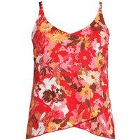 Lands' End Women's Plus Tulip Hem Tankini Top in Red | Size: 8