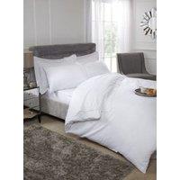 New Edge Blinds Luxor Collection 200 Thread Count Luxury Egyptian Cotton Fitted Sheet in White | Size: King
