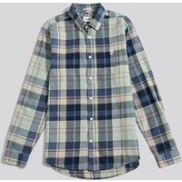 U.S. POLO ASSN. Men's Checked Buttondown Shirt in Indigo | Size: Medium