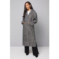 Wallis Women's Collared Cuff Detail Maxi Coat in Black | Size: 16