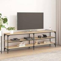 Berkfield Home TV Cabinet Sonoma Oak 160x30x50 cm Engineered Wood in Brown | Size: 160 x 30 x 50 cm