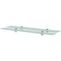 Berkfield Home Floating Shelves 2 pcs Glass 80x10 cm 8 mm in Clear