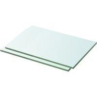 Berkfield Home Shelves 2 pcs Panel Glass Clear 30x15 cm