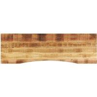 Berkfield Home Desk Top with Curve 160x50x2.5 cm Solid Wood Rough Mango in Brown