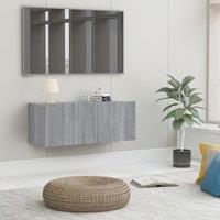 Berkfield Home TV Cabinet Grey Sonoma 80x30x30 cm Engineered Wood | Size: 80 x 30 x 30 cm