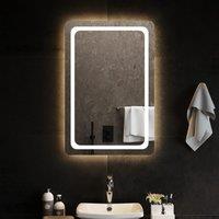 Berkfield Home LED Bathroom Mirror 60x90 cm in Clear