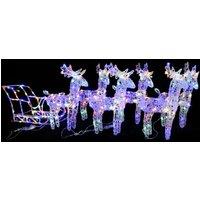 Reindeers & Sleigh Christmas Decoration 320 LEDs Acrylic