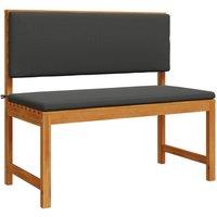 Berkfield Home Garden Bench with Cushions 100x50x91 cm Solid Wood Acacia | Size: 100 x 50 x 91 cm