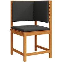 Berkfield Home Garden Chair Corner with Cushions Solid Wood Acacia