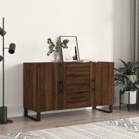 Berkfield Home Sideboard Brown Oak 100x36x60 cm Engineered Wood | Size: 100 x 36 x 60 cm