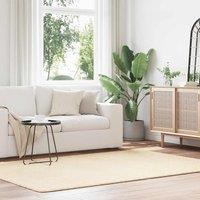 Berkfield Home Shaggy Rug High Pile NAVARRA Cream 160x230 cm Polyester | Size: Medium