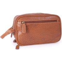 Bucklestone Men's Durham Leather Wash Bag in Tan