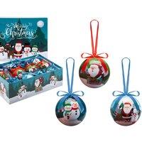 VFM e-Store Christmas Bauble Decoration Fun Santa Boxed 12 piece 7. Set