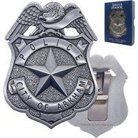 Arkham Horror Limited Edition Large Replica Metal Police Badge with Stand in Metallic Silver