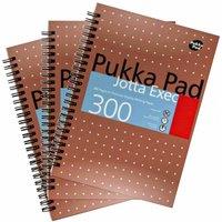 Pukka A4 300 Page Metallic Jotta - Lined Pack of 3