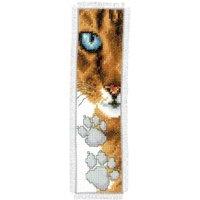 Vervaco B/MARK CAT FOOTPRINT - Counted Cross Stitch Kit: Bookmark: Cat Footprint