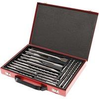 Lumberjack 17 Piece SDS Plus Drill Bit & Chisel Set in Metal Storage Case in Red | Size: 1000mm x 400mm