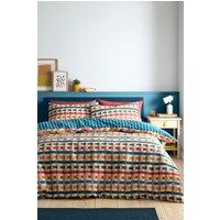Fusion 'Rhett' Textured Geometric Pinsonic Duvet Cover Set | Size: Double