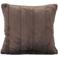 Paoletti Empress Alaskan Faux Fur Large Cushion in Taupe | Size: 55 cm x 55 cm