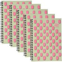 Europa Splash A5 Notepad Wirebound 160 Pages 80gsm F S C Paper Ruled Punched 5 Packs in White