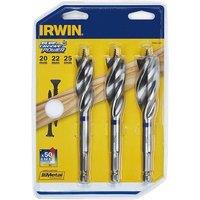 IRWIN Blue Groove Wood Power Bit Set 3 Piece 20 22 & 25Mm in Silver
