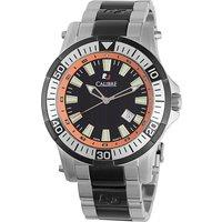 Calibre Men's Hawk Chrono Swiss Watch Stainless Steel Watch in Light Grey