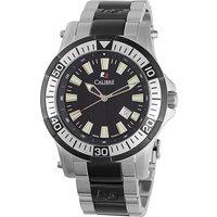 Calibre Men's Hawk Chrono Swiss Watch Stainless Steel Watch in Dark Brown