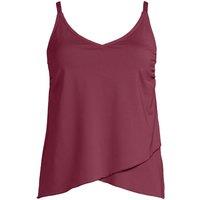 Lands' End Women's Plus Tulip Hem Tankini Top in Burgundy | Size: 20-22