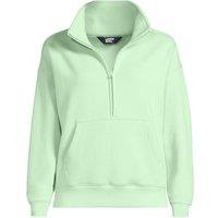 Lands' End Women's Plus Serious Sweats Half Zip Sweatshirt in Pale Green | Size: 20