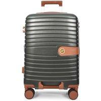 House of Leather Cabin Size Hard Shell Suitcase Lightweight Luggage Durban Grey