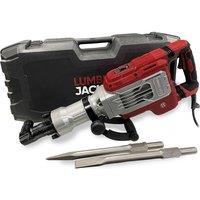 Lumberjack Demolition Hammer Breaker Drill 1700W Includes Chisels & Wheeled Carry Case in Red