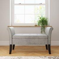 GFW Balmoral Chenille Window Seat in Grey