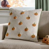 Wylder Pumpkin Spice Piped Velvet Cushion | Size: 45 cm x 45 cm