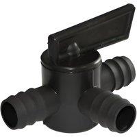 Primrose Water Distributor for Water Features & Fountains 2 Way Splitter 25mm in True Black